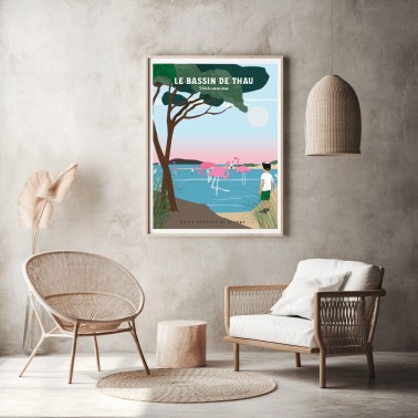 Les flamants roses de l'étang de Thau et de la réserve du Bagnas. Joli souvenir du sud.