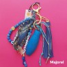 Porte clé cigale d'été, bag charm coloré assemblé en France