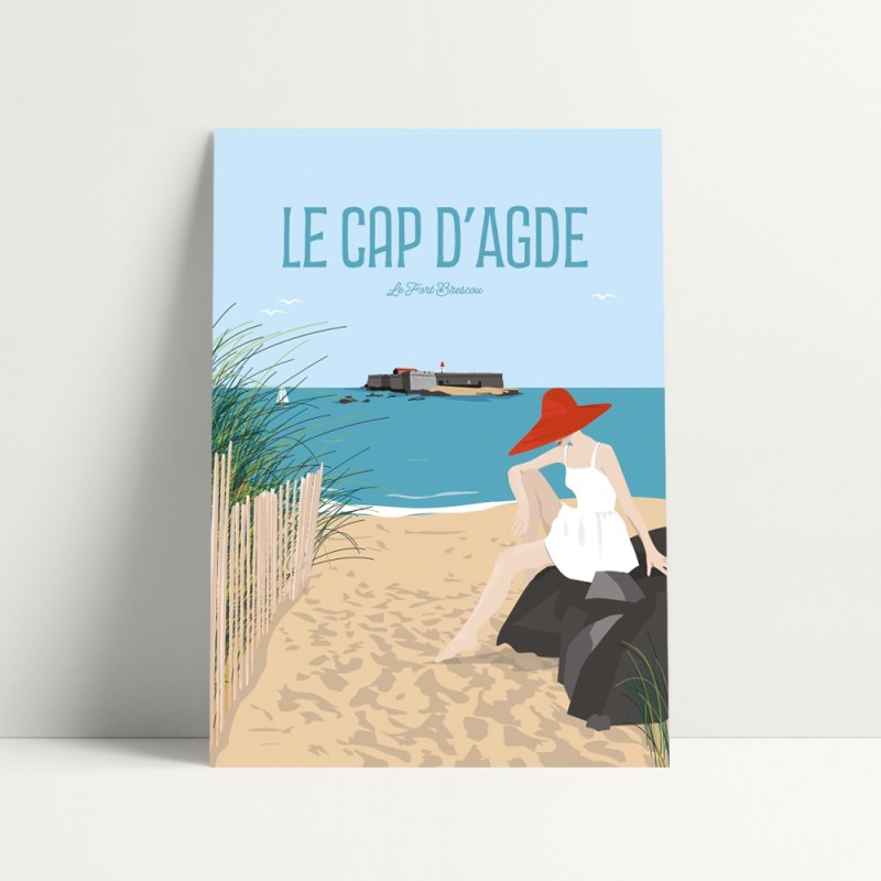 carte postale du Cap d'Agde, vue sur le fort Brescou carte postale du Cap d'Agde, vue sur le fort Brescou