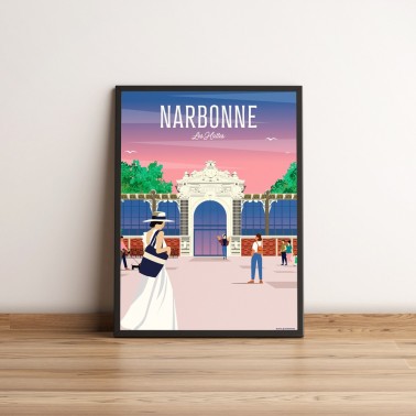 Affiche déco les Halles de Narbonne par Mistral et Tramontane.