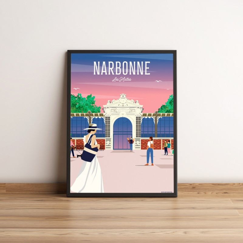 Affiche déco les Halles de Narbonne par Mistral et Tramontane. Affiche déco les Halles de Narbonne par Mistral et Tramontane.