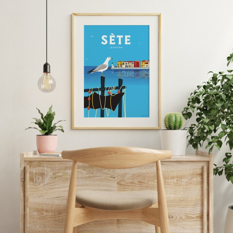 Affiche de Sète par Mistral et Tramontane, la pointe courte Affiche de Sète par Mistral et Tramontane, la pointe courte