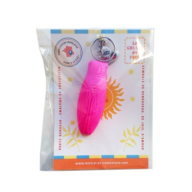 Porte clé Cigale coloré, grigri cigale le porte bonheur made in France