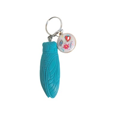 Porte clé Cigale coloré, grigri cigale le porte bonheur made in France